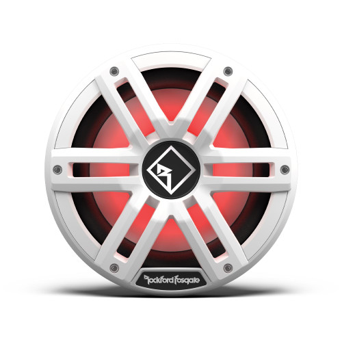 Rockford M2D2-10S-G2 10" Color Optix Sealed marine sub, DVC (2Ω), 400 W RMS, 1600 W Max, White & Stainless grilles