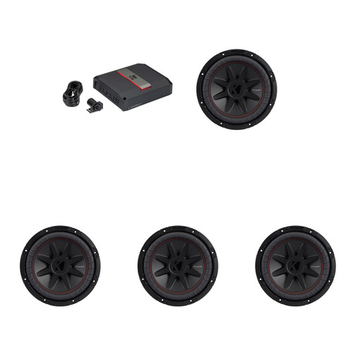 Kicker 10 Inch CVR Woofer (4) 52CVR102 Package with 51LX12501