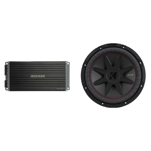 Kicker 12 Inch CVR Woofer Includes 52CVR124 Package with 47KEY5001 Amplifier