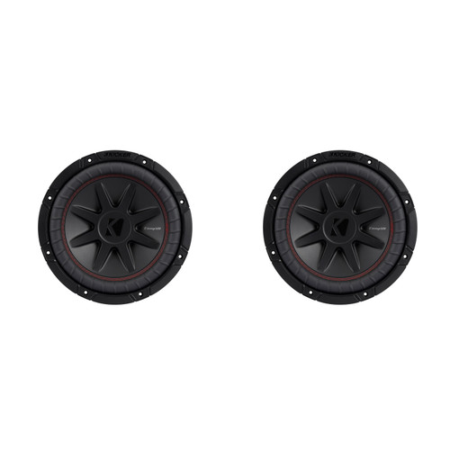 Kicker 52CVR10 CompVR 10-Inch (250mm) Subwoofer, 4-Ohm DVC Bundle