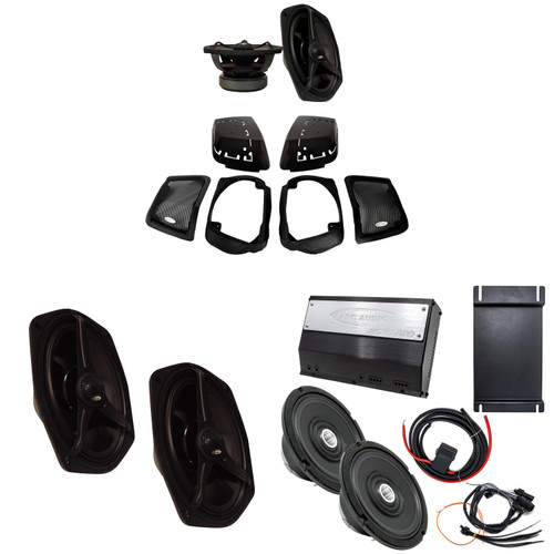 ARC Audio MPAK-14HD Motorcycle HD Horn Speaker Kit - Fits 2014+ HD Street Glide and Road Glide Motorcycles with HD-CUTKIT-14-23-COMBO 6x9 Speaker Cut in Kit for 2014-2023 Rushmore model HD baggers with MOTO-CX69 6x9 Speakers