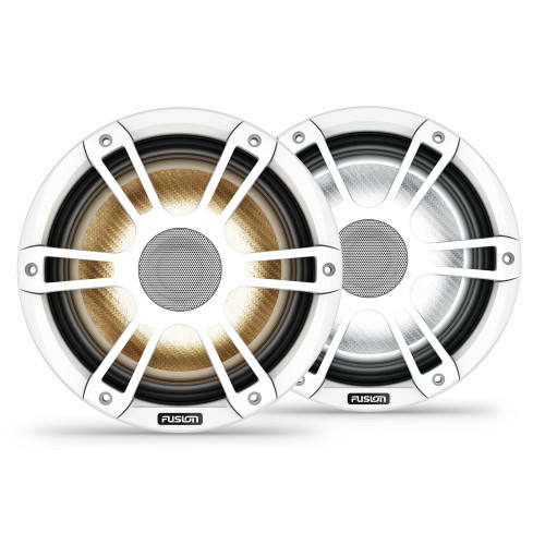 Fusion SG-FL883SPW Signature Series 3i 8.8" 330-watt CRGBW Coaxial Sports Marine Speakers (Pair) - White - Used, Good