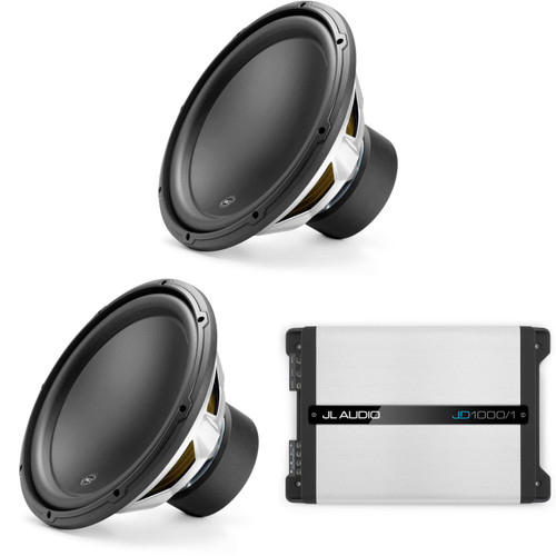 JL Audio (2) 13W3v3-4 13.5" Sub w/ JD1000/1 Amplifier Audio Upgrade