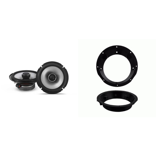 Alpine S2 6.5" with Adaptors Compatible With 98-13 Harley  with Batwing Fairing