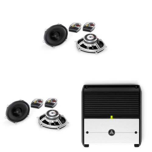 JL Audio ( 2 Pair ) C5-570x: 5 x 7 / 6 x 8-inch Speakers & XD200/2v2: 2 Ch. Class D Full-Range Amplifier