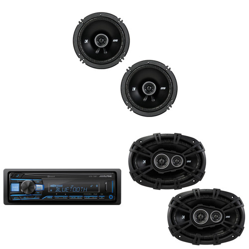 Alpine UTE-73BT Bluetooth Receiver & DSC 6.5", 6x9" Speakers