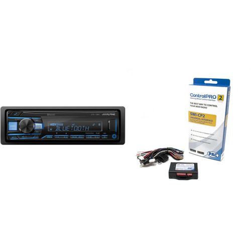 Alpine UTE-73BT Mech-less Bluetooth Digital Media Receiver with SWI-CP2 Steering Wheel Interface - Used Open Box