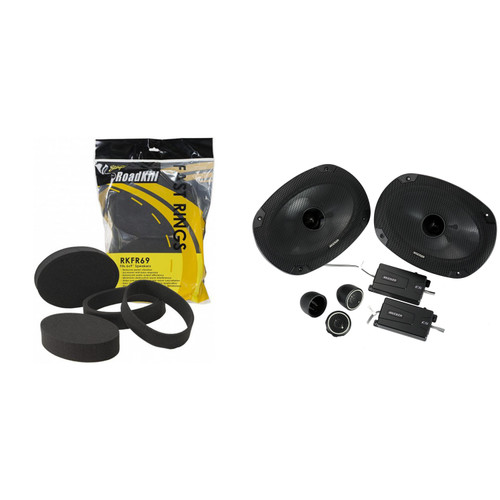 Kicker CSS 6x9" Component Set with RKFR69 Foam Fast Ring Speaker Enhancement Kit