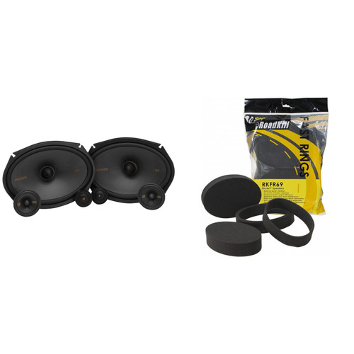 Kicker KSS 3-Way 6x9" Component Set with RKFR69 Foam Fast Ring Speaker Enhancement Kit