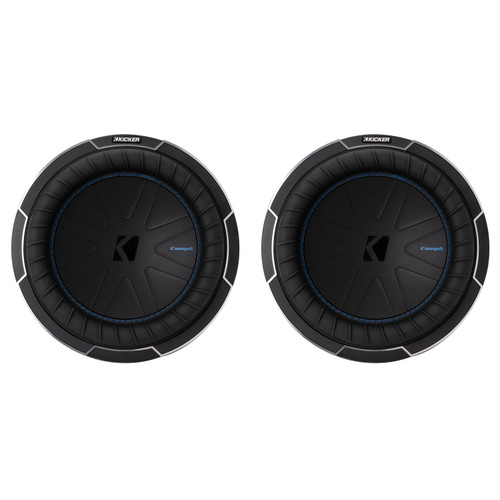 Kicker (2) 51CWQ104 CompQ Q-Class 10" Subwoofer, Dual 4-Ohm