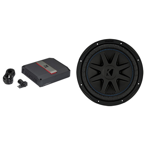 Kicker 50CVX102 CompVX 10" Sub, Dual 2-Ohm & 51LX8501 Mono Amp Bundle