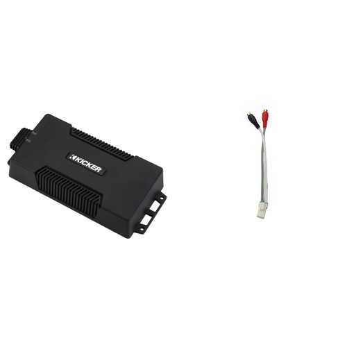 Kicker 48PXA6001 UTV Marine Amplifier & Non-Ride Command RCA Adapter