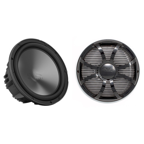 Wet Sounds REVO 10 FA S2 V3 - REVO Series 10" Free Air 2 Ohm V3 Subwoofer, Black and Wet Sounds REVO 10 SW-B GRILLE V3 - Black Salt Water Grille for REVO 10 Subwoofers