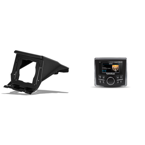 Rockford Fosgate PMX-3 2.7” Wet Bonded IPX6 Color Marine Media Receiver with Bluetooth, Siriusxm Ready, Pandora and Radio Dash Kit Compatible with 17-21 Maverick X3