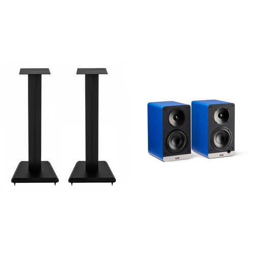 ELAC LS10-B SPEAKER STANDS And DEBUT ConneX BOOKSHELVES-BLUE