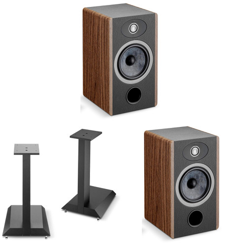 FOCAL THEVA/VESTIA N1 STANDS And VESTIA N1 BOOKSHELVES(PAIR) - DARK WOOD