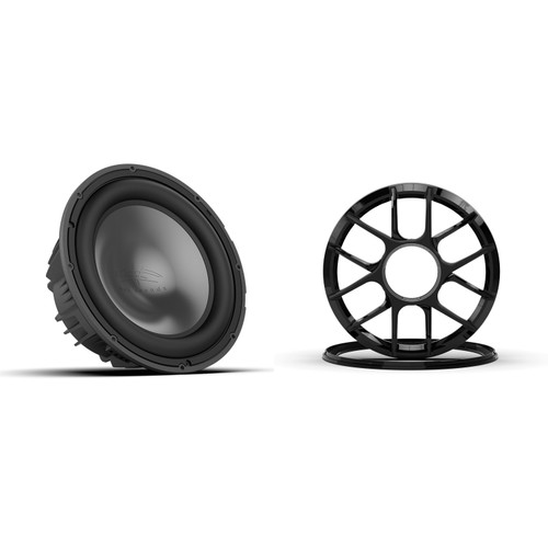 Wet Sounds REVO 12 FA S4 V3 - REVO Series 12" Free Air 4 Ohm V3 Subwoofer, Black and Wet Sounds REVO 12 ADP XZ-B Grille Kit 12” Revo Sub Grille Kit - XZ Black (ea)