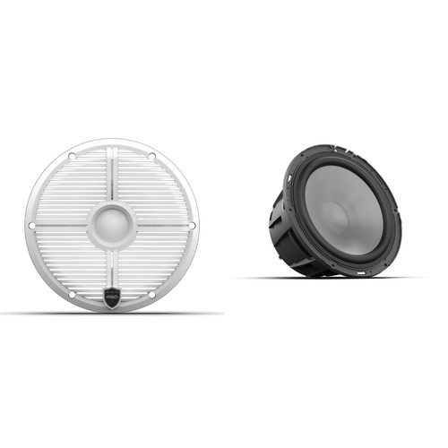 Wet Sounds REVO 8 FA S4 V3 - REVO Series 8" Free Air 4 Ohm V3 Subwoofer and Wet Sounds REVO 8 FA XW-W GRILLE V3 - White XW Style Closed Grille for REVO 8 Subwoofers