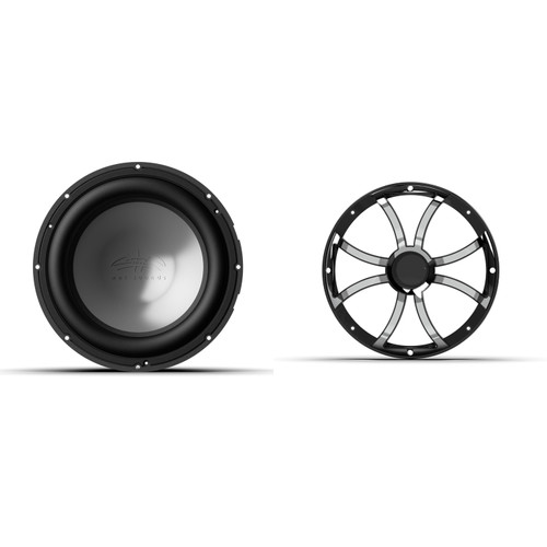 Wet Sounds REVO 12 FA S2 V3 - REVO Series 12" Free Air 2 Ohm V3 Subwoofer, Black and Wet Sounds REVO 12 XS-B-SS GRILLE V3 - Black & Stainless XS style Grille for REVO 12 Subwoofers