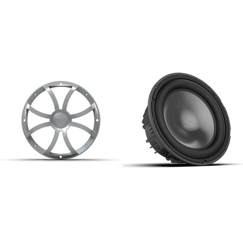 Wet Sounds REVO 12 FA S4 V3 - REVO Series 12" Free Air 4 Ohm V3 Subwoofer, Black and Wet Sounds REVO 12 XS-S GRILLE V3 - Silver XS Style Grille for REVO 12 Subwoofers