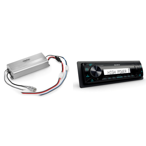 Sony DSX-M80 High Power Marine Media Receiver With XC2110 Mono Marine Amplifier
