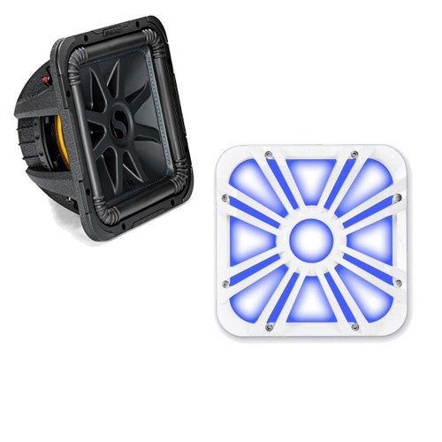 Kicker 44L7S102 L7S 10" Dual 2-Ohm Subwoofer & LED White Grill