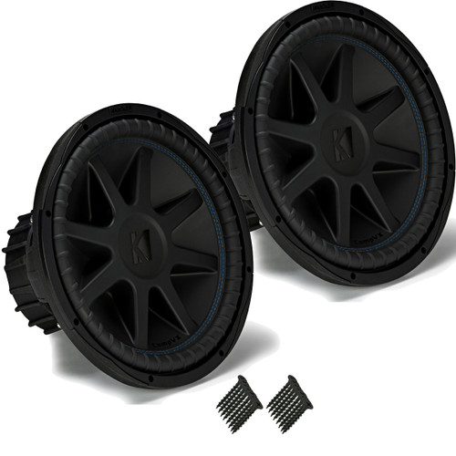 Kicker 44CVX152 CompVX 15" Subwoofers Bundle Dual 2-Ohm Voice Coils for wiring to a 2-ohm monoblock amplifier