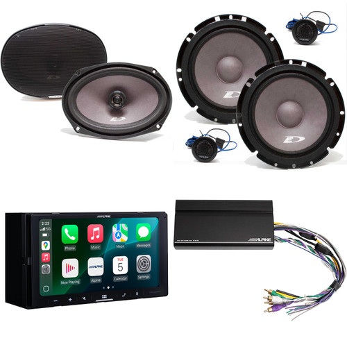 Alpine iLX-W770 Digital Multimedia Receiver w/  1 Pair Alpine SXE-1751S 6.5" Comp & SXE-6926S 6x9 Coax including Power Pack