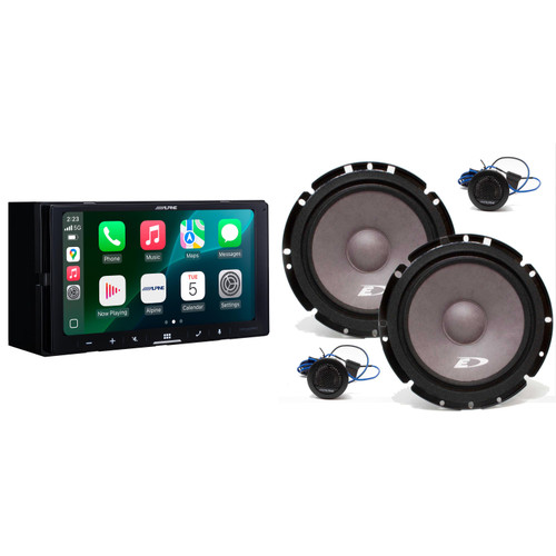 Alpine iLX-W770 Digital Multimedia Receiver w/ Alpine SXE-1751S 6.5" Component Set