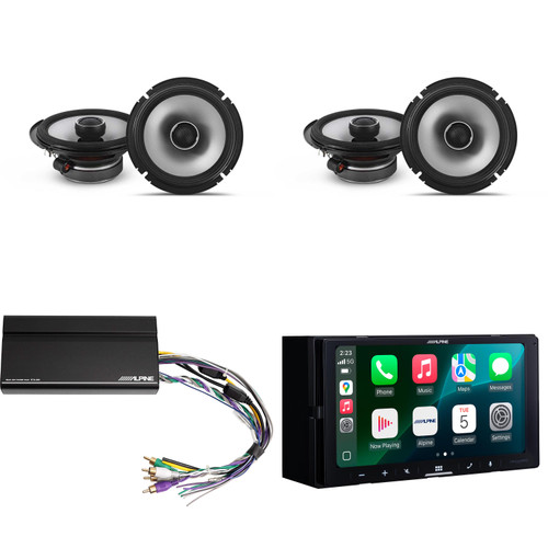 Alpine iLX-W770 Digital Multimedia Receiver & 2 Pairs Alpine S2-S65 Type S 6.5" Coax Speakers w/ Power Pack
