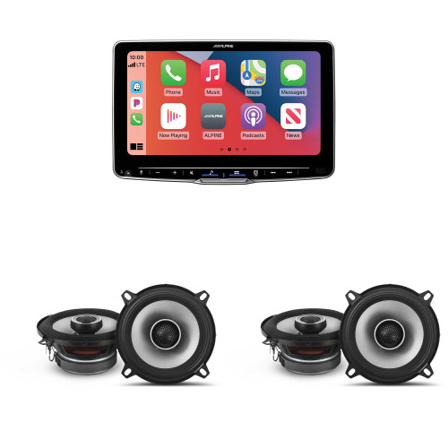 Alpine ILX-F509 Halo9 9" Multimedia Touchscreen Receiver & 2 Pairs Alpine S2-S50 Type S 5.25" Coax Speakers