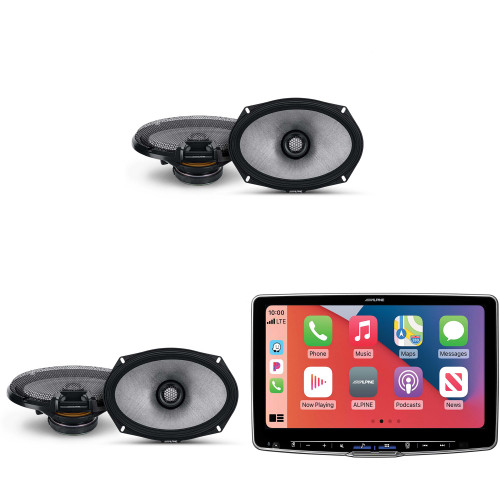 Alpine ILX-F511 Halo11 11" Multimedia Touchscreen Receiver w/ (2) R2-S69 6x9" Coax Bundle