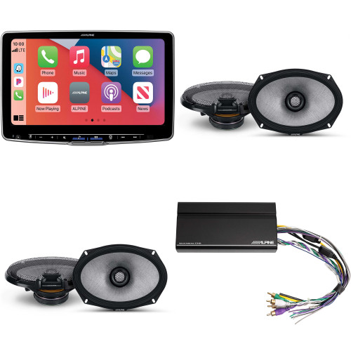 Alpine ILX-F511 Halo11 11" Multimedia Touchscreen Receiver w/ (2) R2-S69 6x9" Coax Bundle w/ Power Pack