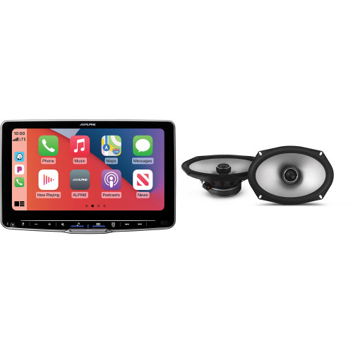 Alpine ILX-F509 Halo9 9" Multimedia Touchscreen Receiver & 1 Pair Alpine S2-S69 Type S 6x9 Coax Speakers