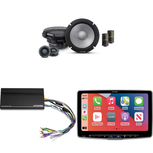 Alpine ILX-F511 Halo11 11" Multimedia Touchscreen Receiver w/ R2-S65C 6.5" Comp Bundle w/ Power Pack