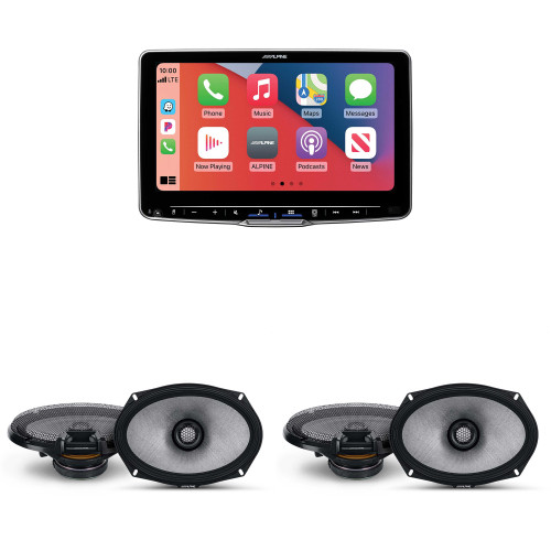 Alpine ILX-F509 Halo9 9" Multimedia Touchscreen Receiver w/ (2) R2-S69 6x9" Coax Bundle
