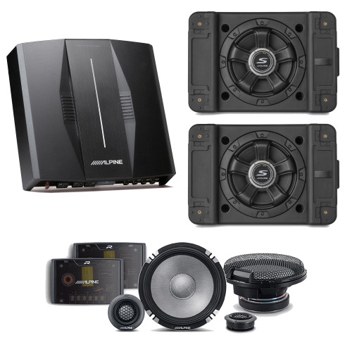 Alpine PXE-C80-88 OPTIM8 8-Channel Hi-Res Digital Sound Processor Amplifier w/ (2) SS-SB12 Subwoofer, R2-S652 Bundle