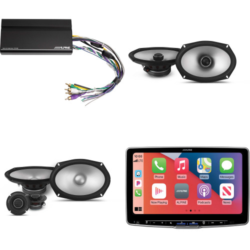 Alpine ILX-F511 Halo11 11" Multimedia Touchscreen Receiver & 1 Pair Alpine S2-S69 Type S 6x9 Coax, S2-S69C Type S 6x9 Comp. including Power Pack