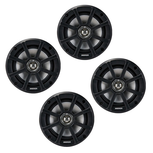 Kicker PSC65 6.5-Inch (160mm) PowerSports Weather-Proof Coaxial Speakers, 2-Ohm bundle