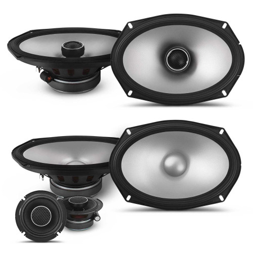 Alpine Speaker Bundle Compatible with Select Dodge Ram Crew Cab 2012+ - S2 6x9 Components, S2 6x9 Coaxials - Used Open Box