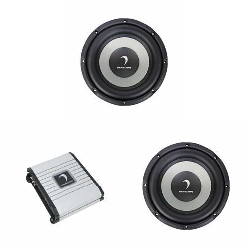 Diamond Audio Two Dmd 12" Dvc 2Ω 200W Rms Subwoofers And One Dmd500.1 1-Ch 500W Amp W/Remote