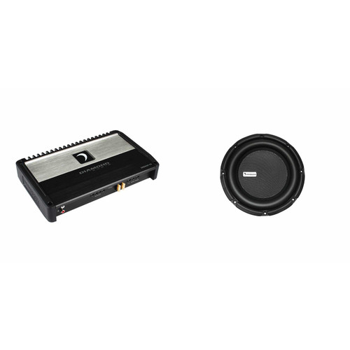 Diamond Audio Des 1-Ch 500W Amp W/Remote And Diamond Elite 10" Dvc 4Ω 400W Rms Subwoofers