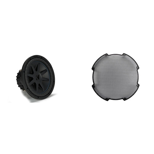 Kicker 44CVX122 COMPVX 12" Subwoofer Dual Voice Coil 2-Ohm, & 52GR12 Grill Bundle