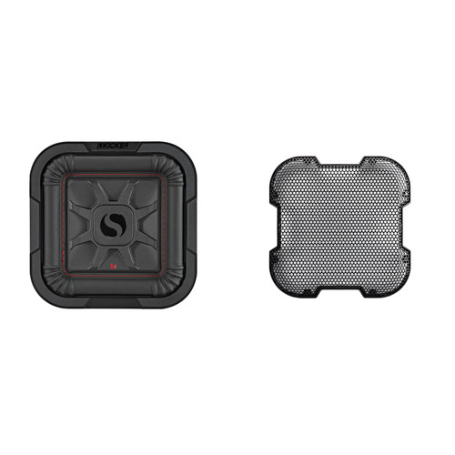 Kicker 46L7T82 L7T L7-Thin 8" Subwoofer, Dual Voice Coil, 2-Ohm & 52GL78 Grill Bundle