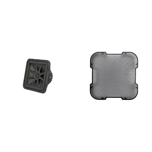 Kicker 45L7R122 L7R 12" Subwoofer, Dual Voice Coil, 2-Ohm & 52GL712 Grill Bundle