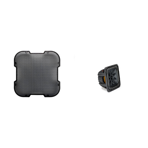 Kicker L7S104 L7S 10" Subwoofer, Dual Voice Coil, 4-Ohm & 52GL710 Grill Bundle