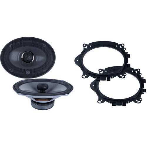 Memphis MS69 6x9" Convertible Set Speaker with OEM Replacement Brackets Compatible with Highlander