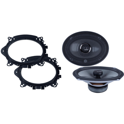 Memphis MS69 6x9" Convertible Set Speaker with OEM Replacement Brackets Compatible with 2002+ 4Runner