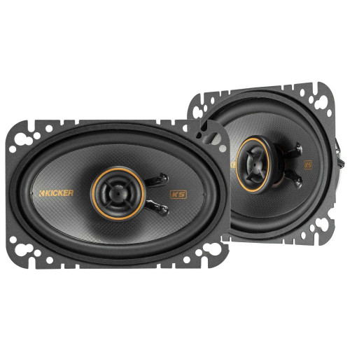 Kicker 51KSC4604 KS-Series 4x6" Coaxial Speakers with .5" tweeters, 4-Ohm, Pair - Used, Good