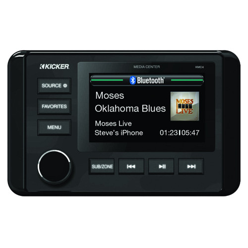 Kicker 46KMC4 Weather-Resistant Gauge-Style Media Center With